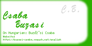 csaba buzasi business card